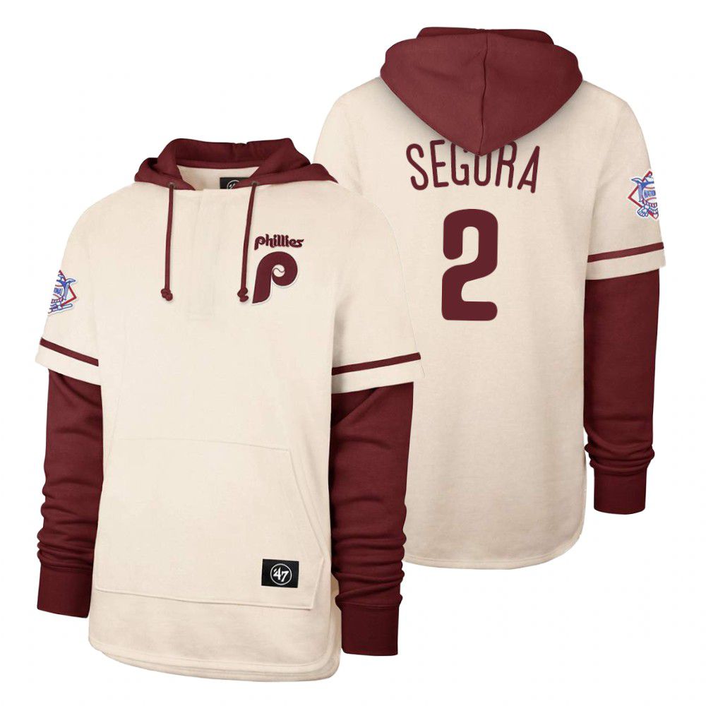 Men Philadelphia Phillies #2 Segora Cream 2021 Pullover Hoodie MLB Jersey->philadelphia phillies->MLB Jersey